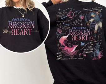 Once Upon A Broken Heart Sweatshirt, Bookish Hoodie, Reader Booktok Merch, Fantasy Book Gift