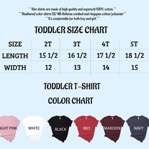 a child's t - shirt sizes chart for each child