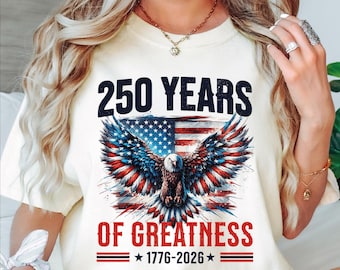 USA 250th Anniversary Shirt, 4th July Tee, America Eagle Independence Day 250th Year Family Matching