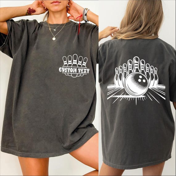 Custom Bowling Shirt, Personalized Bowling Team Name Tee, Retro Bowling Shirt, Bowling Party Shirt, Bowling Strike Shirt, CRT372