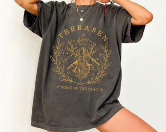 Terrasen Comfort Colors T-shirt, Throne Of Glass Tshirt, Reading Lover Gift, Book Lover T-shirt, Gifts For Book Lover, Bookish Gifts, CRT133