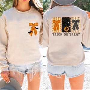 Halloween Trick or Treat Sweatshirt, Halloween Trick-Or-Treat Sweatshirt, Halloween Sweatshirt Gift, Funny Halloween Sweatshirt