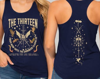 The Thirteen Throne Of Glass Tank Top, From Now Until The Darkness Claims Us Racerback, Bookish Gifts, CRT007