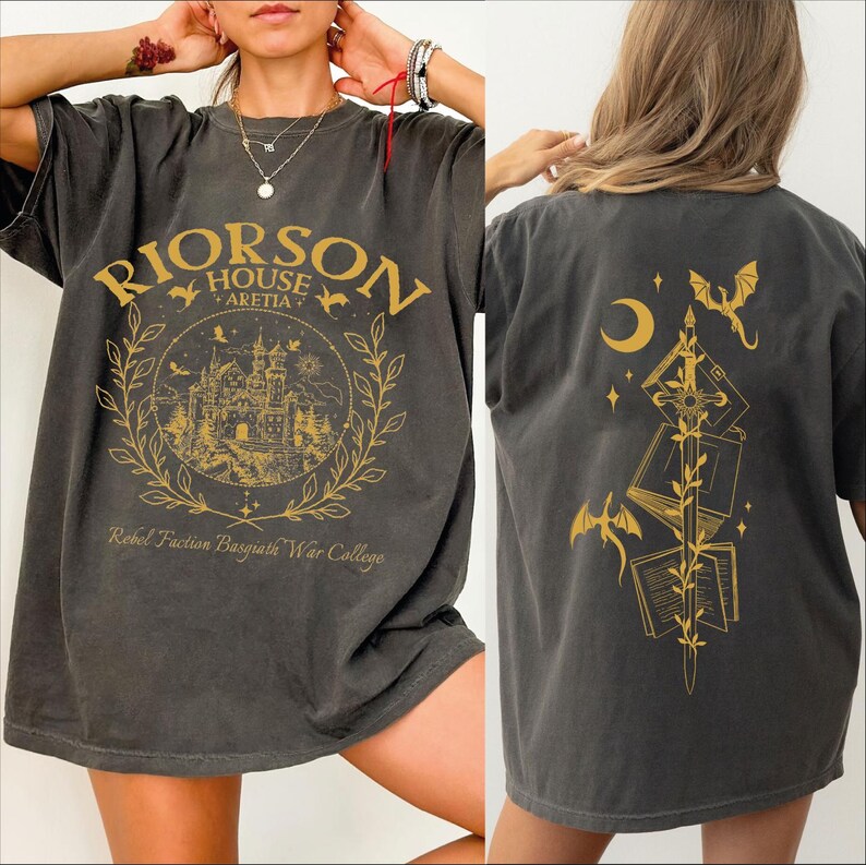Xaden Riorson House 2-Sided Shirt, Iron Flame TShirt, Dragon Rider Bookish, , Violet Sorrengail, Bookish Gifts, CRT419 Bild 2