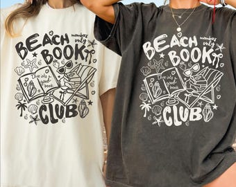 Comfort Colors Beach Book Club Shirt, Trending Bookish Gift, Summer Reading Tee