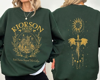 Xaden Riorson House 2-Sided Sweatshirt, Iron Flame Sweatshirt, Dragon Rider Bookish, Violet Sorrengail, Bookish Sweatshirt, CRT060