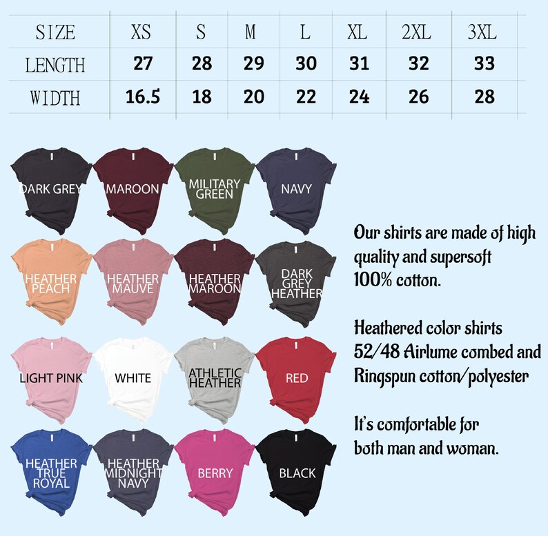 a chart showing the sizes of women's t - shirts