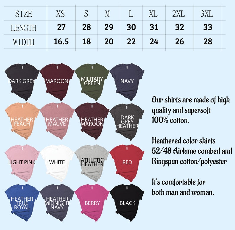 a chart showing the sizes of women's t - shirts