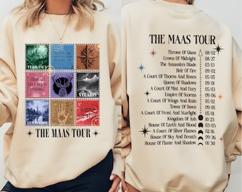 The Maas Tour Sweatshirt, Sarah J. Maas Sweatshirts, ACOTAR Sweatshirs, Crescent City Sweatshirt, Throne of Glass Merch Sweatshirt, CRT063