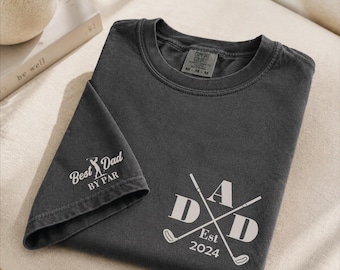 Custom Best Dad By Par Shirt, Comfort Colors Golf Papa Tee, Fathers Day Gift, Golf Lovers Grandpa,Daddy's Gift