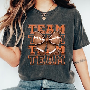 Custom Team Mascot Bow Shirt, Coquette Bow School Spirit Shirts,, Game Day Shirt, Ribbon School Team Shirt, Cheer Mascot Shirt, CRT015