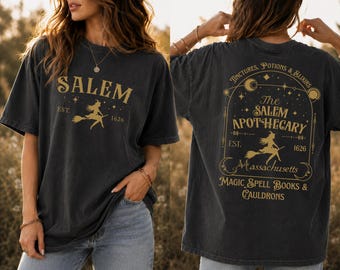 Salem Apothecary Halloween Shirt, Cute Witchy Vibes Tee, Halloween Gift