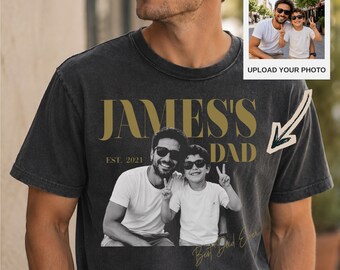 Custom Dad Photo Shirt: Personalized Fathers Day Tee With Kids Photo, Funny Best  Papa Ever, New Dad Gift