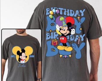 Custom Mickey Birthday Boy Comfort Colors® Shirt, Birthday Family Matching Trip, Mickey Birthday Shirt, Mickey Disneyland Birthday Tee