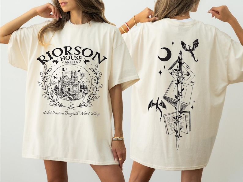 Xaden Riorson House 2-Sided Shirt, Iron Flame TShirt, Dragon Rider Bookish, , Violet Sorrengail, Bookish Gifts, CRT419 Bild 1