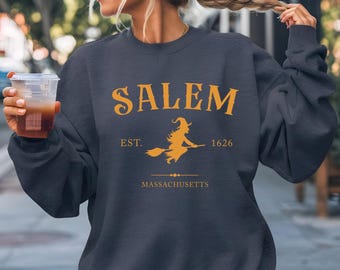 Salem Massachusetts Sweatshirt, Retro Style Salem Witches Sweatshirt, Salem 1626 Sweatshirt, Funny Witchy Sweatshirt, Halloween Gift