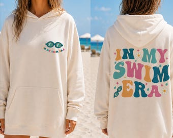 In My Swim Era Sweatshirt, Custom Swimmer Hoodie, Swim Team Custom Name Sweater, Beach Trip Gift, CRT189
