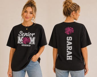 Comfort  Colors Custom 2027 Senior Cheer Mom Shirt, Personalized Graduation Gift