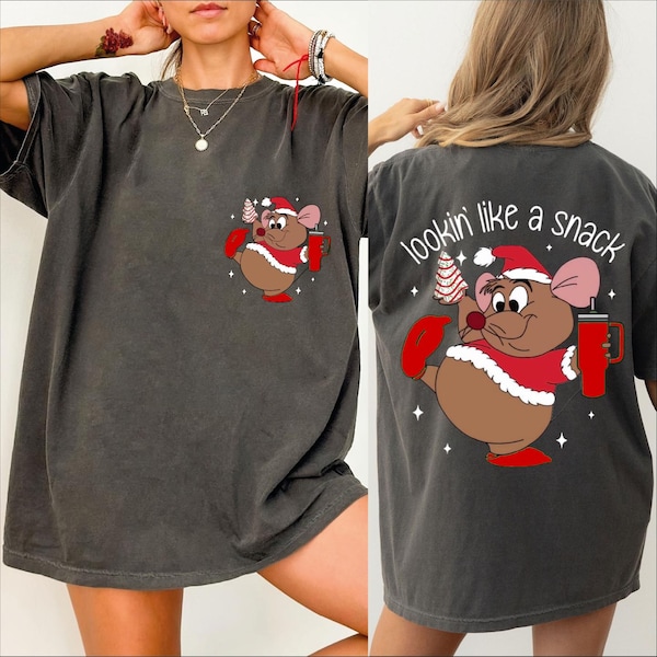Cute Gus Gus Comfort Colors Shirt, Looking Like A Snack Christmas Shirt, Family Christmas Shirt, Disney Christmas Shirt, CRT140
