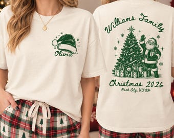 Custom Matching Family Christmas Vacation Shirt, Comfort Colors Personalized Christmas Crew Tee, Holiday Group Tee Friendsmas Gift