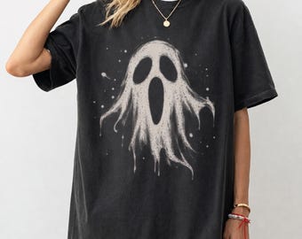 Halloween Ghost Shirt, Cute Ghost Fall Tee, Spooky Season, Spooky Vibes, Retro Ghost Gift