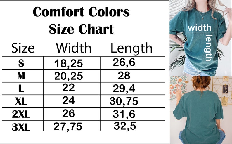 a women's size chart for a t - shirt