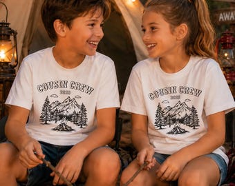 Custom Camping Cousin Crew 2026 Shirt, Family Trip Matching Tee, Matching Girls Vacation, Campfire Camp Lover Gift