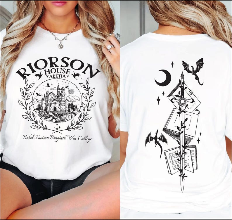 Xaden Riorson House 2-Sided Shirt, Iron Flame TShirt, Dragon Rider Bookish, , Violet Sorrengail, Bookish Gifts, CRT419 Bild 3