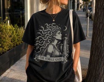 Vintage Medusa Feminist Shirt, Greek Mythology Patriarchy Rebel Gift for Her, Girls Will Be Girls Tee