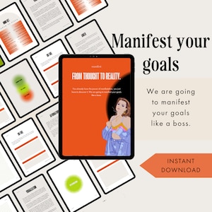Manifestation Journal | Digital Guide | Lead Magnet for coaches | Manifesting Planner Workbook & Journal Template | Canva Coaching Templates