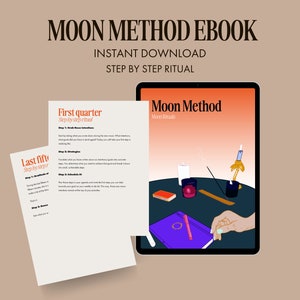 New Moon Journal for Manifesting with the Moon | Printable New Moon Worksheet | Ritual Workbook | Full Moon Journal | Workbook Moon Phase