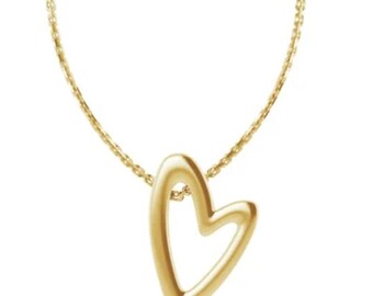 14k Yellow Gold Heart Natural Jade Necklace - Etsy