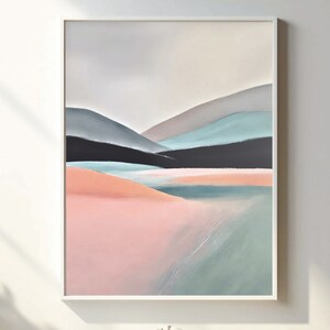 Landscape Digital Print, Pastel Wall Art, Pastel Print, Digital Print, Wall Art Prints, Large Wall Art, Vertical image Print, Cool Wall Art.