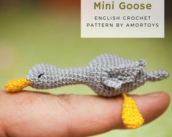 Mini Goose, Crochet Goose pattern, Amigurumi pattern, Crochet Goose, Crochet toy pattern, Toy patterns, Amigurumi toys, Amigurumi Goose