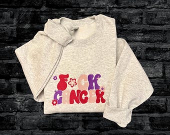 Sweat-shirt brodé F*ck Cancer pour adulte Gildan