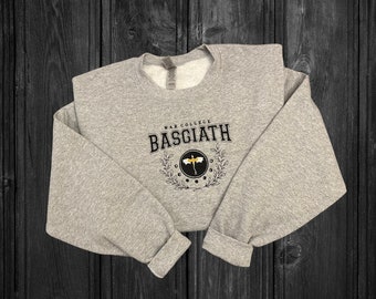 Fourth Wing Broderad Rund Halsad T-shirt
