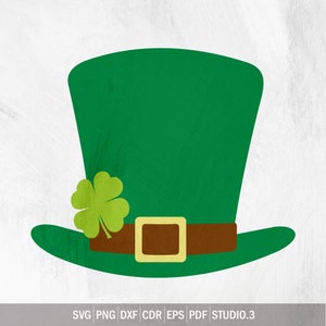 St. Patricks day Svg, Leprechaun hat svg, Cricut cut files. Instant download