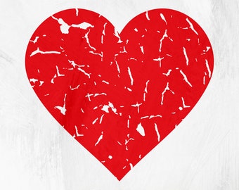 Heart distressed svg, Love svg, valentine svg, grunge heart svg, distressed heart svg. Instant download.