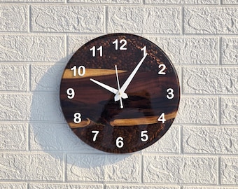 Coffee Bean Epoxy Timepiece for Home Decor