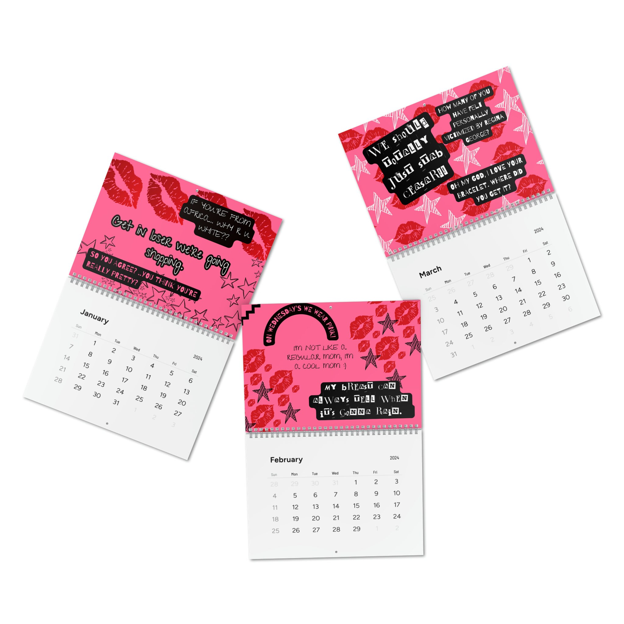 OG Mean Girls Famous Quotes Standard Wall Calendar (2025) sold by