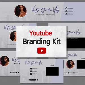 YouTube-brandingkit | Trendy YouTube-banner-, intro- en outro-ontwerpen - bewerkbare Canva-sjablonen