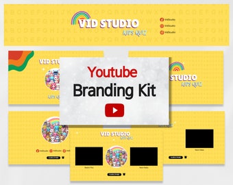 Youtube Branding Kit | Kids Youtube Banner, Intro und Outro Designs - Bearbeitbare Canva Vorlagen