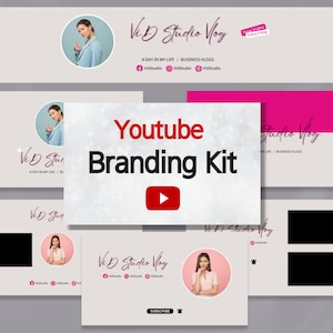 YouTube-brandingkit | Verfijnde YouTube-banner-, intro- en outro-ontwerpen - bewerkbare Canva-sjablonen