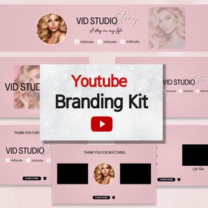 YouTube-brandingkit | Stijlvolle YouTube-banner-, intro- en outro-ontwerpen - bewerkbare Canva-sjablonen