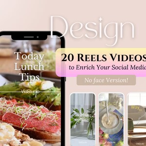 Faceless Social Media Designed Reels Video Bundle | 20 Aesthetic Videos Canva Templates