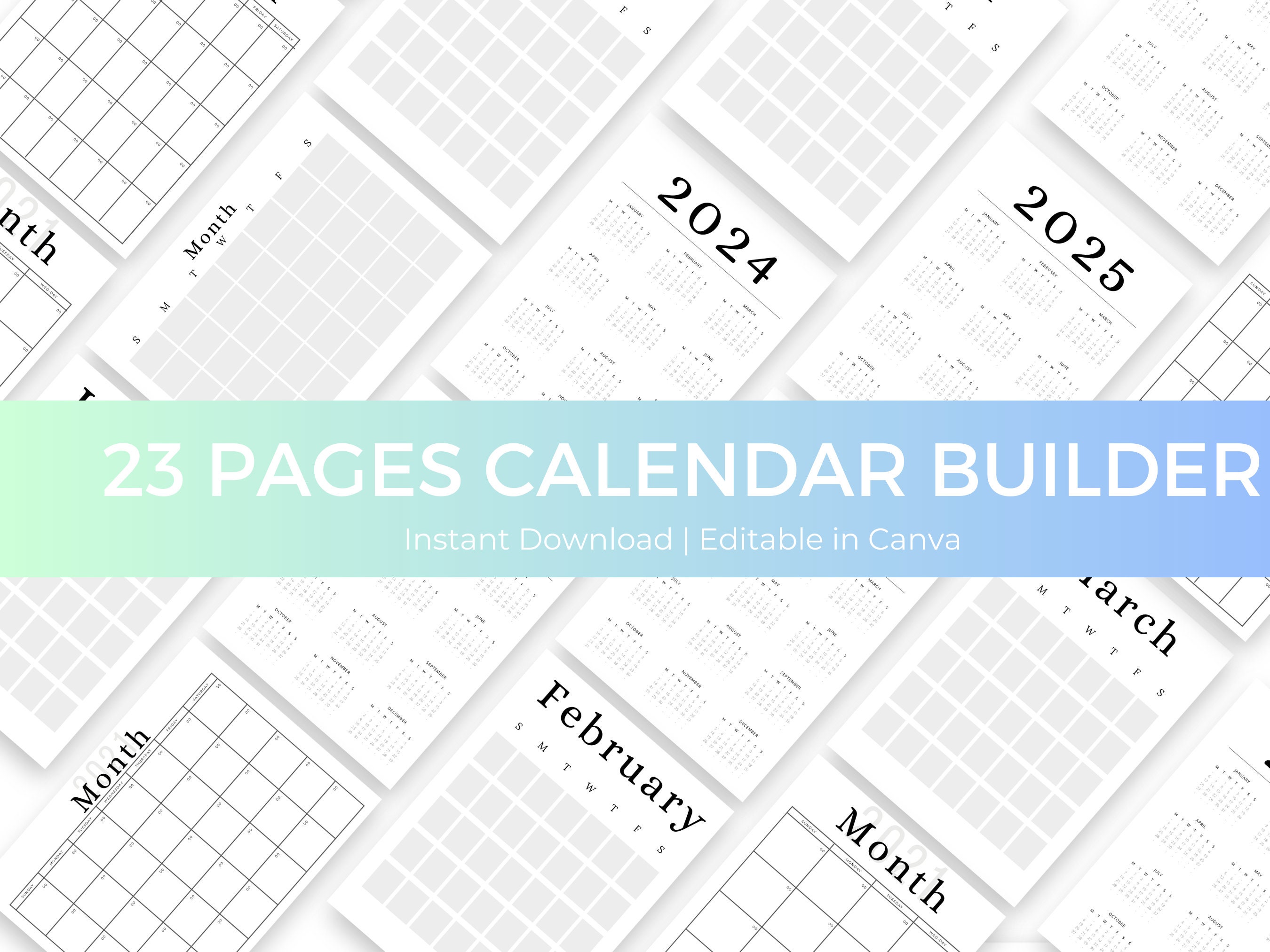 Any Year Calendar Overlays, Create Your Own Calendar, Calendar Builder