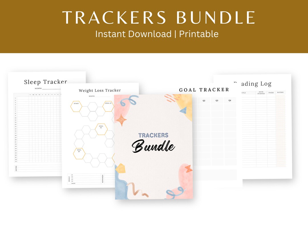 Habit Tracker Template, Routine Tracker, Tracker Bundle, Sleep Tracker