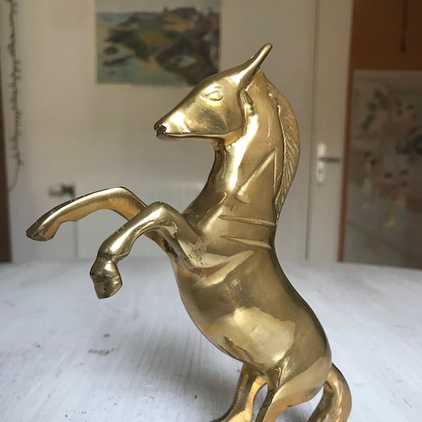 Figurine cheval en laiton