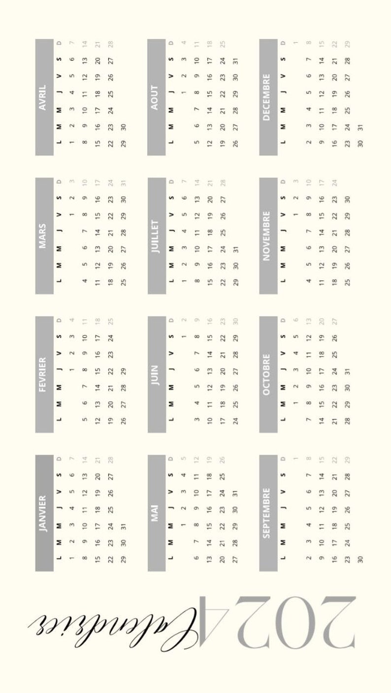 2024 Calendar to Print Printable Perpetual Calendar Monthly Planner Etsy