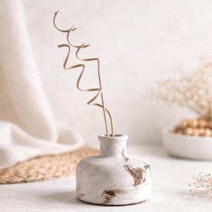 Botella difusora de hormigón para aceites esenciales con efecto mármol / Jarrón difusor de aromaterapia